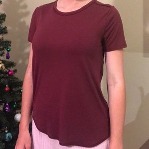 Small Maroon Ann Taylor T-Shirt